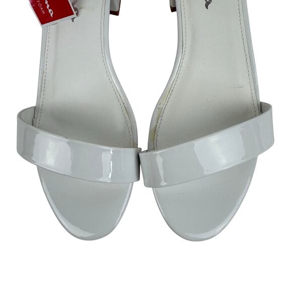 NINA HIDI BLOCK HEEL OPEN TOE MEMORY FOAM KITTEN HEELS IN WHITE‎ NWOB SIZE 6M - Picture 5 of 14